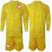 Maillot de foot Pologne Gardien Domicile vêtements enfant Europe 2024 Manches Longues (+ pantalon court)